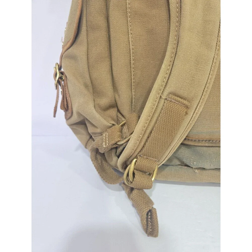 Vintage Orvis Battenkill Leather and Canvas Backpack Outdoor Travel Bag
